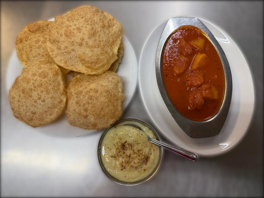 Puri & Aloo Curry with Shrikhand